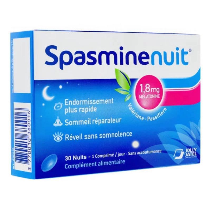 Spasmine Nuit 30 comprimés (3770010380016) - Pharmacie de la Thure