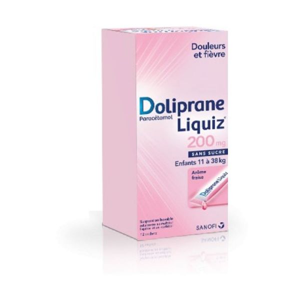 Doliprane Liquiz 200 Mg 12 Sachets