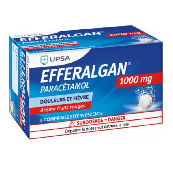 Efferalgan 1g Eff Fruit Rouge Cpr Bt8